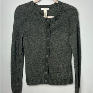 Kenar Gray Cashmere Wool Blend Cardigan Sweater Knit